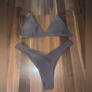 Shein, brown two piece bikini, never worn, fits like a small